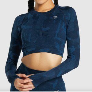 Gymshark Camo Long Sleeve Crop Top